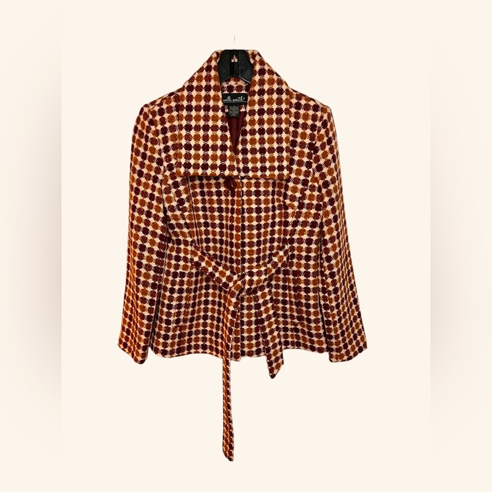Willi Smith 70s Pattern Wool Jacket Size L